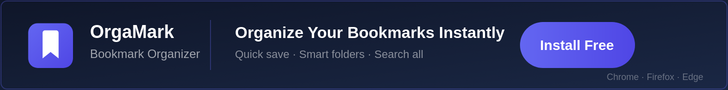 OrgaMark - Bookmark Manager Browser Extension