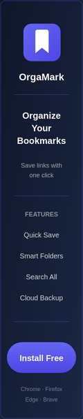OrgaMark Bookmark Manager Browser Extension