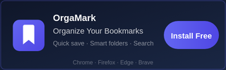 OrgaMark - Bookmark Manager Browser Extension